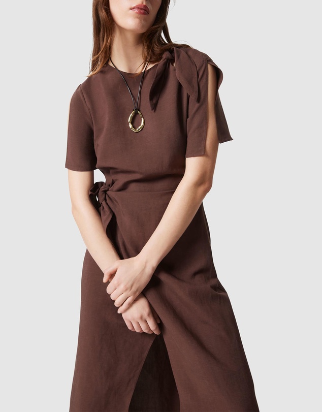 & Other Stories - Knot-Detail Midi Dress