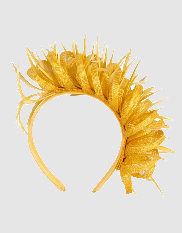 Max Alexander - Yellow Sinamay Fascinator Headband