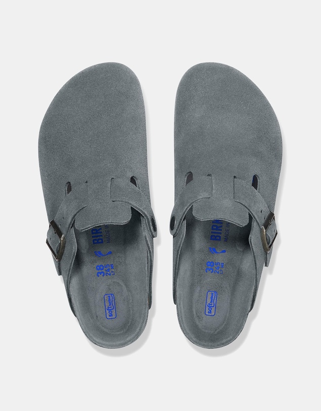 Birkenstock - Boston SFB Tonal Footbed Suede Leather Regular - Men's