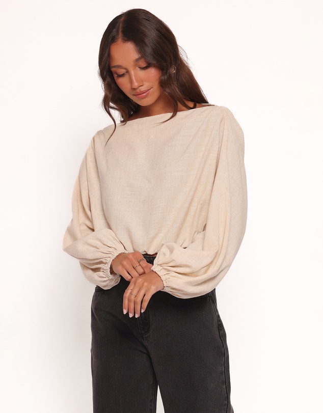 Petal & Pup - Zara Long Sleeve Top - Stone