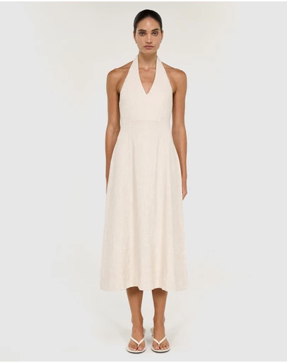 Staple the Label - Neve Linen Halter Midi Dress