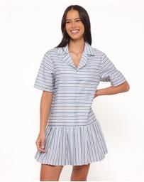 Petal & Pup - Fraser Mini Dress - Blue Stripe