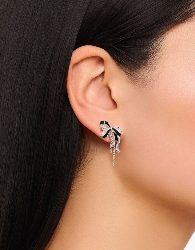 THOMAS SABO - Romance bow earrings blackened