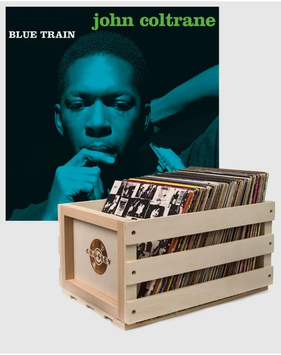 Universal Music - Crosley Record Storage Crate & John Coltrane Blue Train - Vinyl Album Bundle