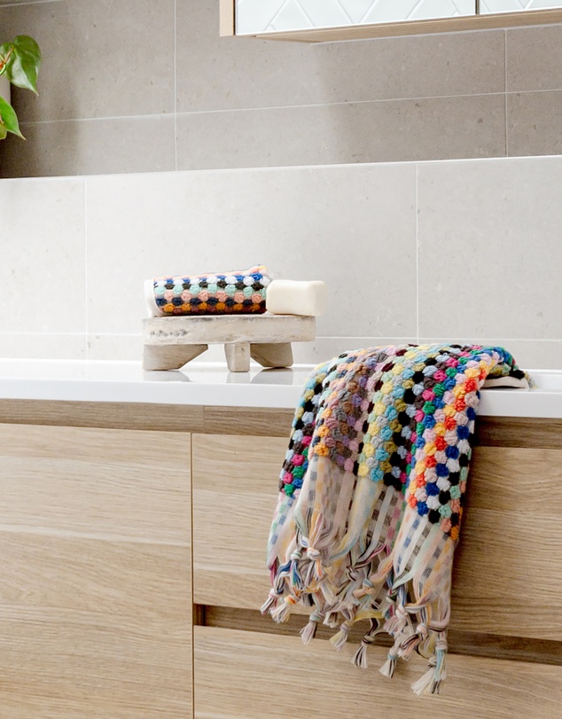 Miss April - Pompom Hand Towel