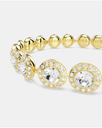 Swarovski - Una Angelic Set, Set 3, Round Cut, White, Gold-tone Plated