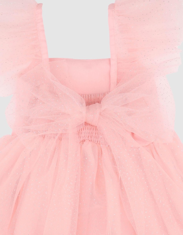 Bebe by Minihaha - Festive Pink Glitter Tulle Dress - Kids
