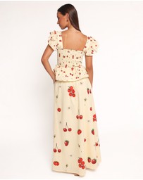 Petal & Pup - Remira Midi Skirt - Yellow Cherry