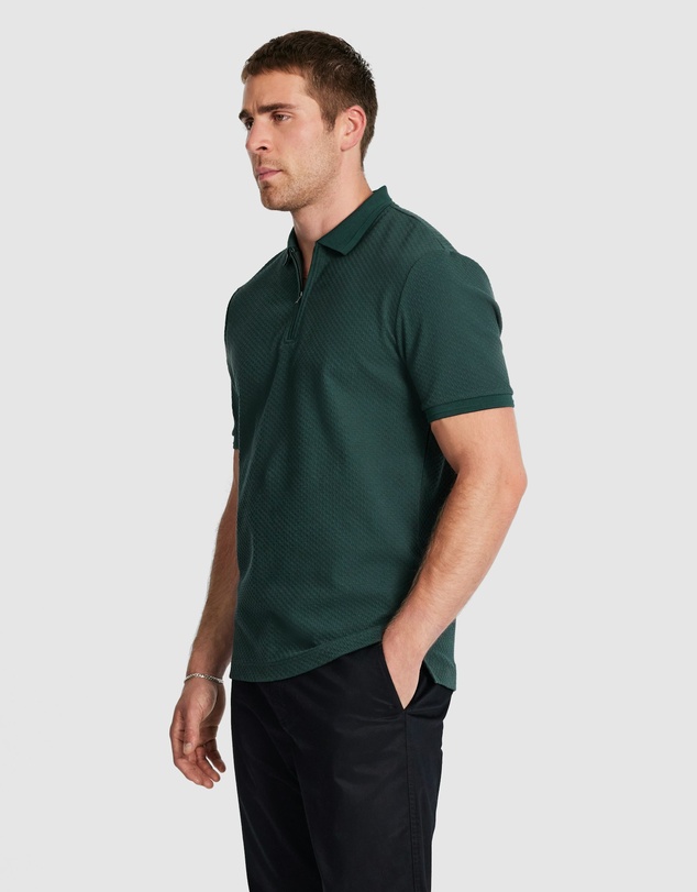 Tarocash - Leni Textured Zip Polo