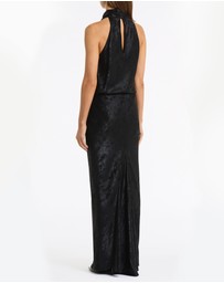 Carla Zampatti - Black Burnished Metallic Halter Top