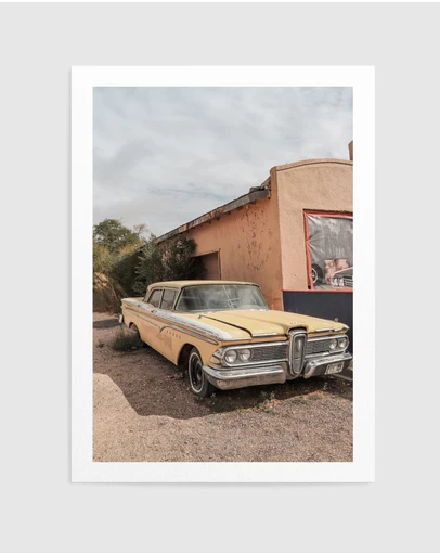 Olive et Oriel - Route 66 Oldtimer by Henrike Schenk Art Print