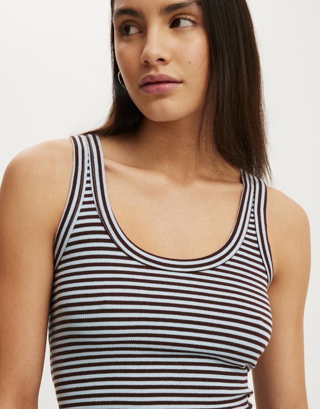 Cotton On - Blake Rib Scoop Tank