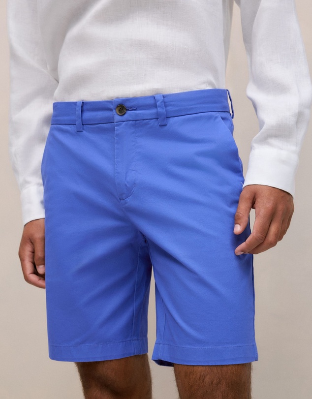 Trenery - Cotton Twill Chino Short in Vivid Blue