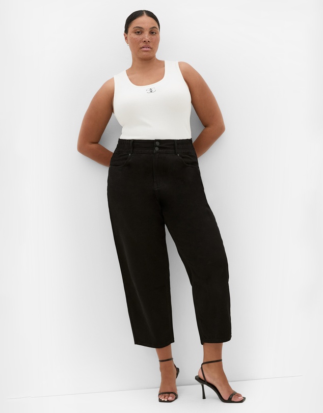 City Chic - Plus size Harley Fit Stretched Waist Jean - black