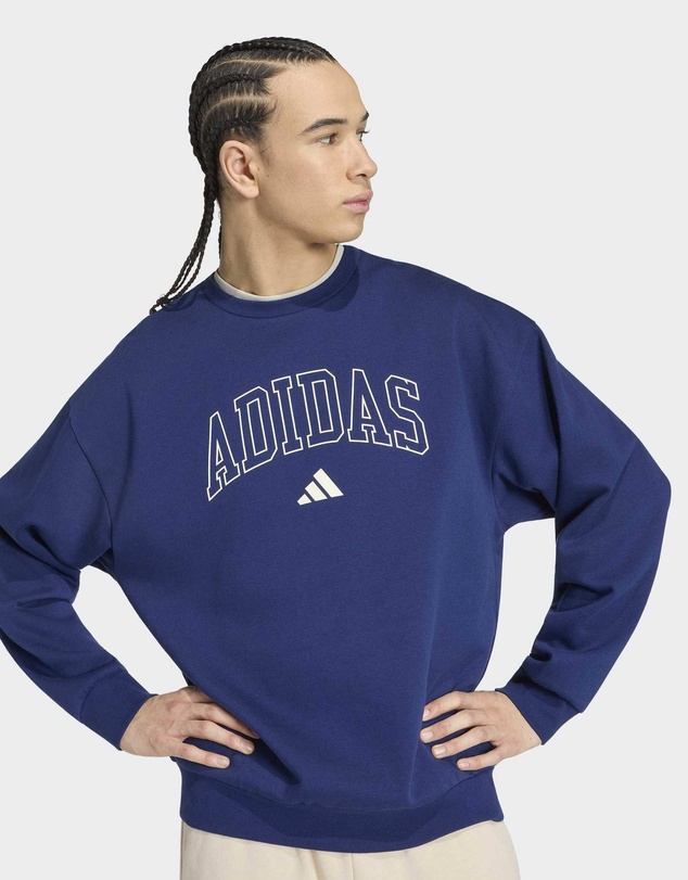 adidas Sportswear - Seasonal Essentials Collegiate Fleece Crew Sweatshirt Mens