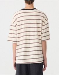 Bassike - Stripe Boxy T-Shirt