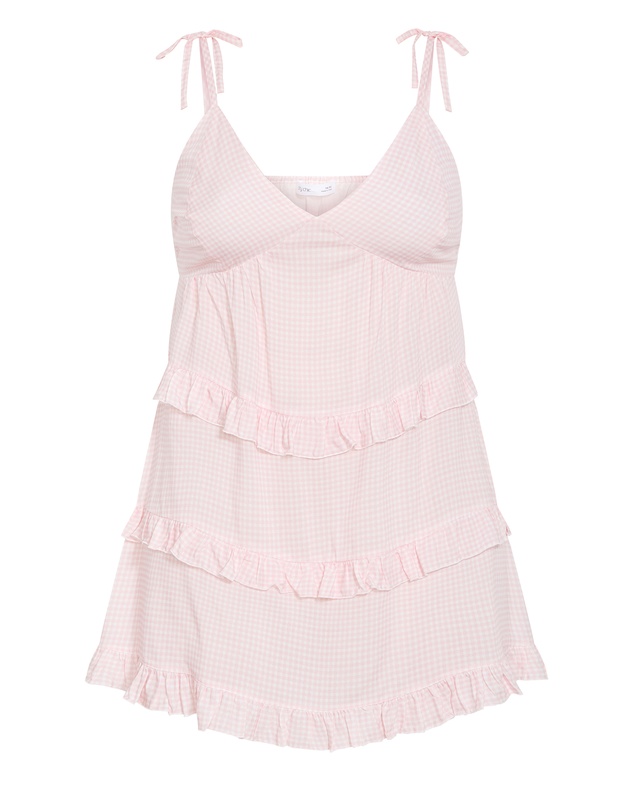 City Chic - Gigi Gingham Sleepwear Chemise