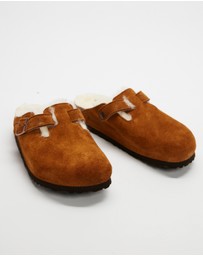 Birkenstock - Boston Suede Leather/Shearling Narrow