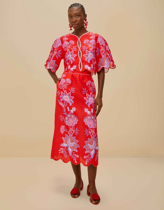 Farm Rio - Porcelain Garden Blouse