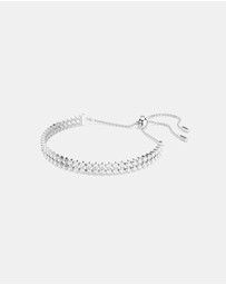 Swarovski - Matrix Tennis Bracelet, Round Cut, White, Rhodium-Plated