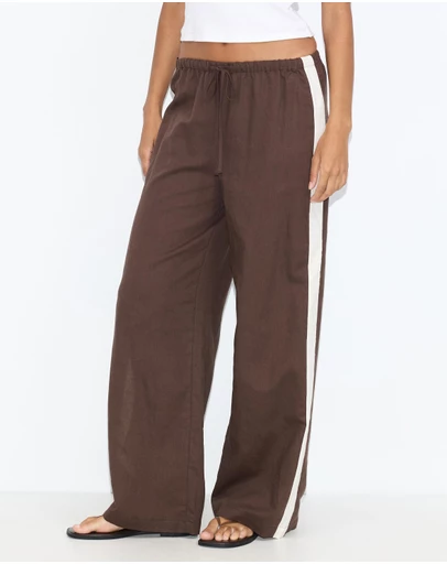Dazie - Balmy Wave Linen Blend Beach Pants