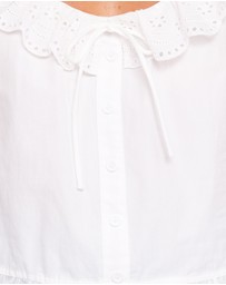 Petal & Pup - Anouk Button Through Top - White
