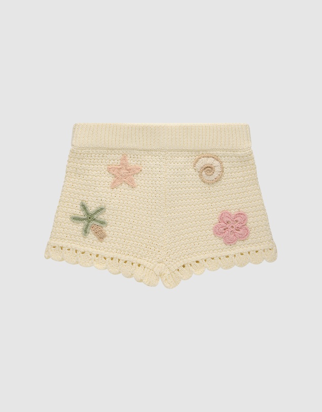 Kynd Baby - Crochet Short in Coconut