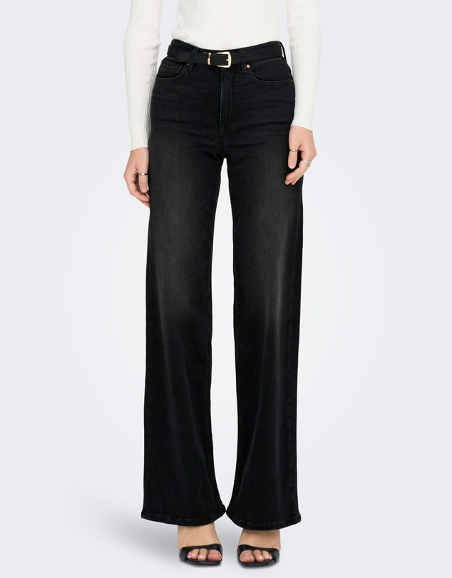 ONLY - Madison Blush High Waisted Stretch Wide Denim Jeans