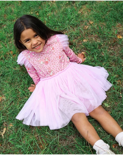 Rock Your Kid - Disney Thumper Circus Frill Dress in Peach