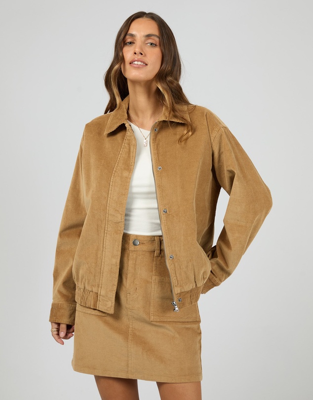 All About Eve - Bambi Cord Bomber Tan