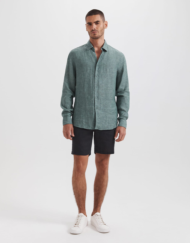 SABA - Anderson Long Sleeve Classic Linen Shirt