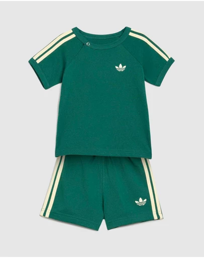 adidas Originals - 3 Stripe Short Tee Set - Babies-Kids