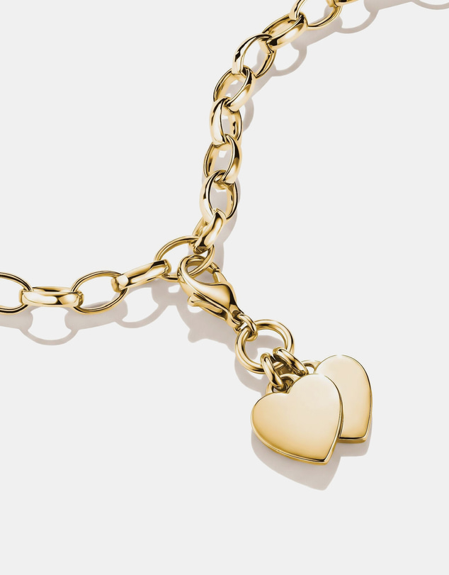 THOMAS SABO - Gold-Plated Double Heart Charm