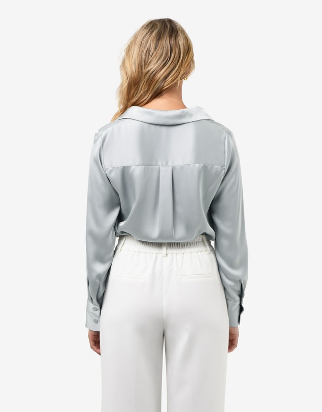 Forcast - Lila V-neck Satin Blouse