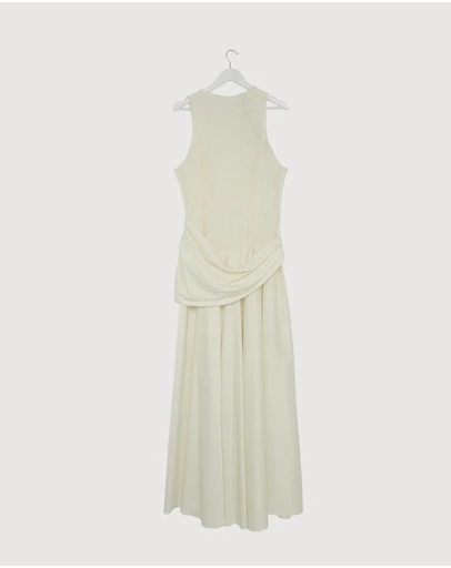 Revibe - Repaired CHANCERY Layla High Neck Lace Panelled Maxi Dress - AU 18