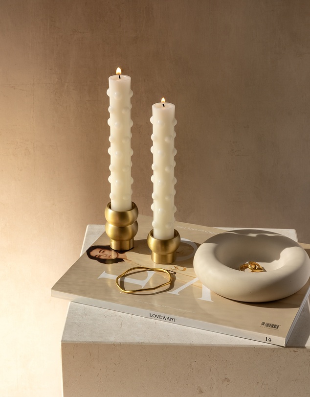 Black Blaze - Figure I Brass Candle Holder