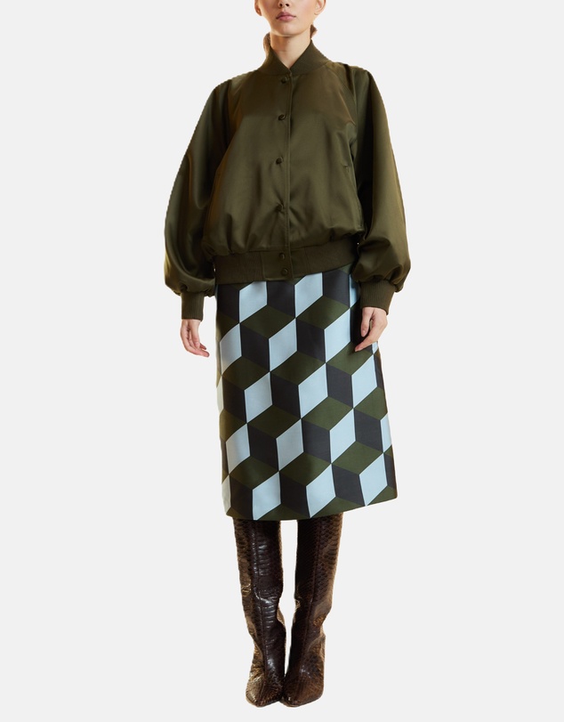 Cynthia Rowley - Silk Wool Midi Skirt