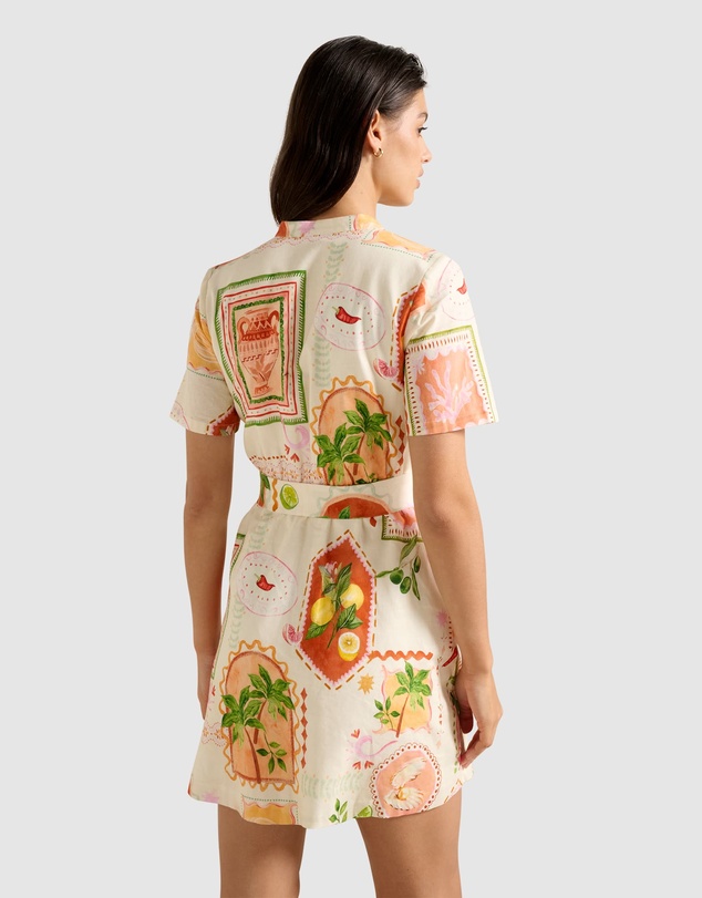 Forever New - Veyda Shirt Linen Mini Dress