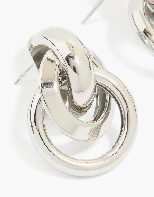 Lovisa - Waterproof Stainless Steel Knotted Link Drop Earrings