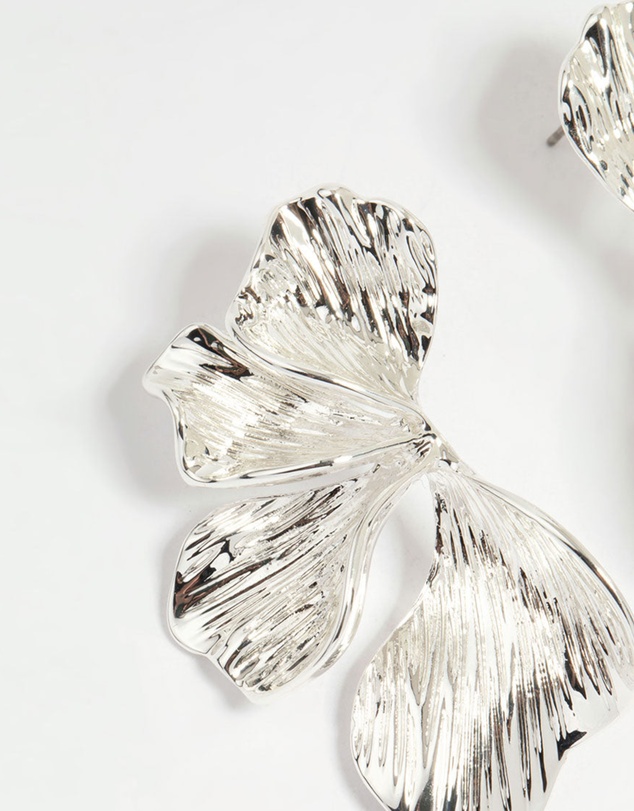 Lovisa - Silver Plated Organic Petal Stud Earrings