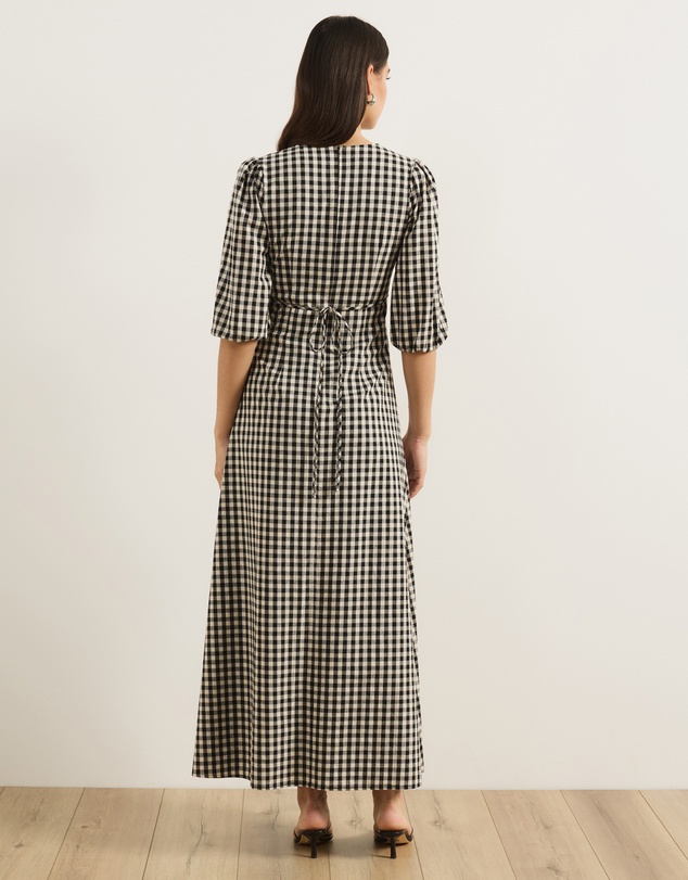 Atmos&Here - Molli V-Neck Short Sleeve Midi Dress