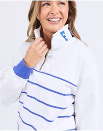 Foxwood - College Stripe Zip Crew