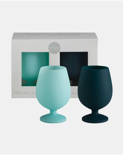 porter green - stemm | silicone unbreakable wine glasses