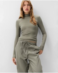 UNISON - Aus Cotton High Neck Top