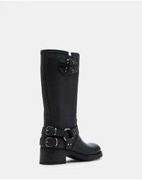 Steve Madden - Astor Black Leather Boots
