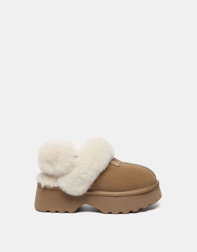 EVERAU - Australian Shepherd Ugg Muna Platform Cow Suede Upper House Shoes