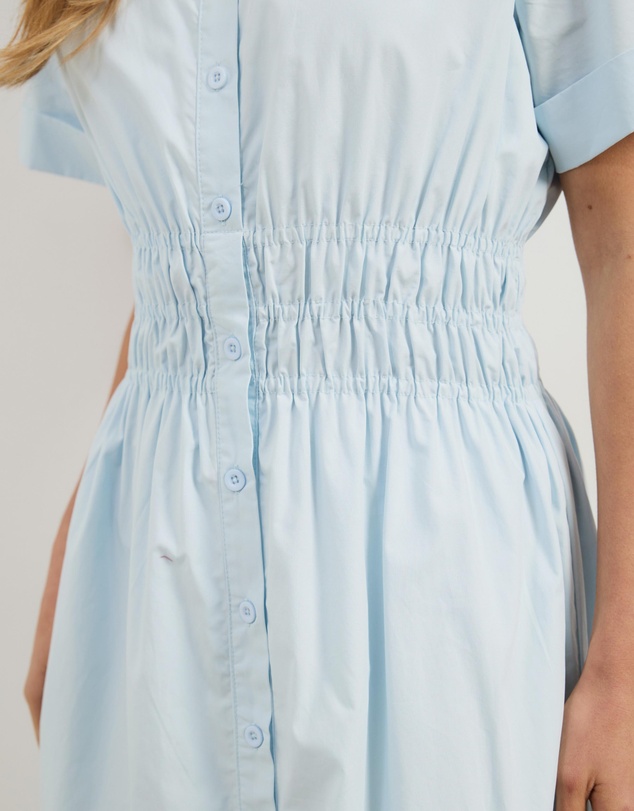 Atmos&Here - April Cotton Poplin Midi Shirt Dress