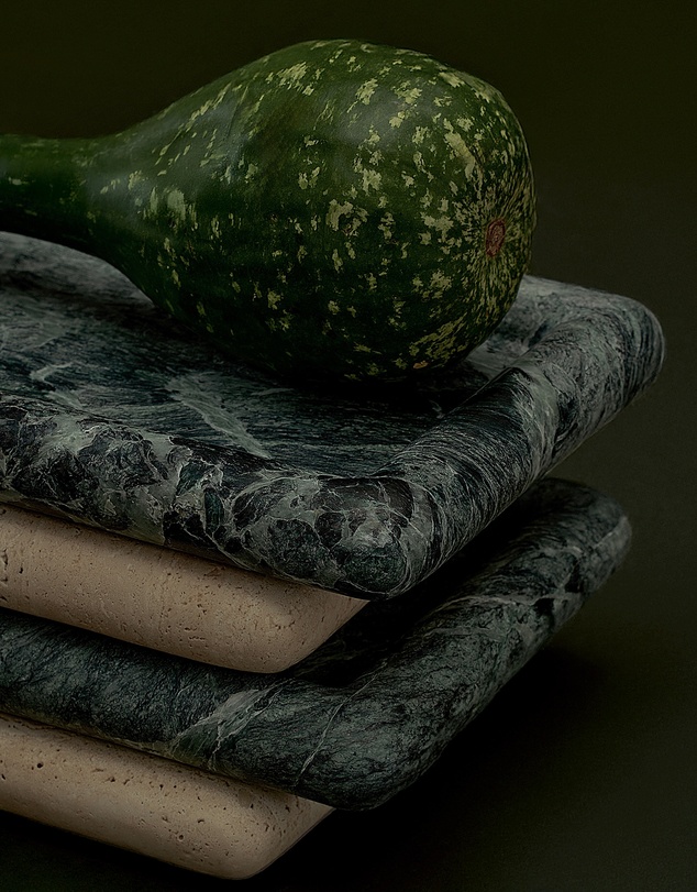 Black Blaze - Halo Square Marble Tray