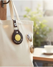 Jacaru - Jacaru 6401 Keyring Round with 'Coin', Leather
