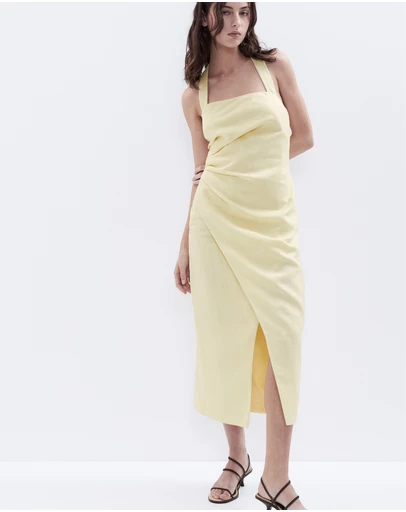 UNISON - Linen Halter Dress
